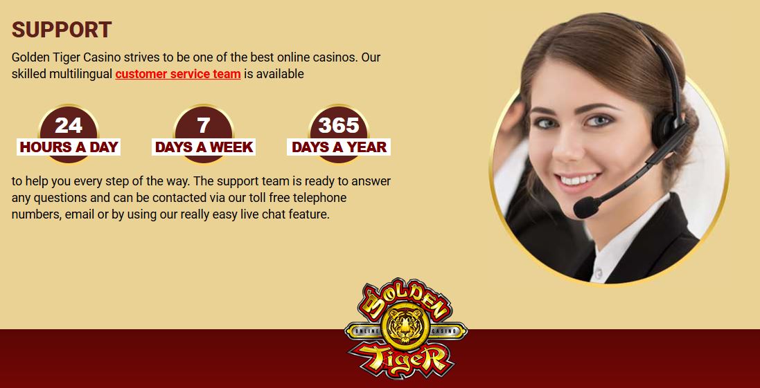 Get help from Tiger Casino multilingual support team available 24 hours a day, 7 days a week